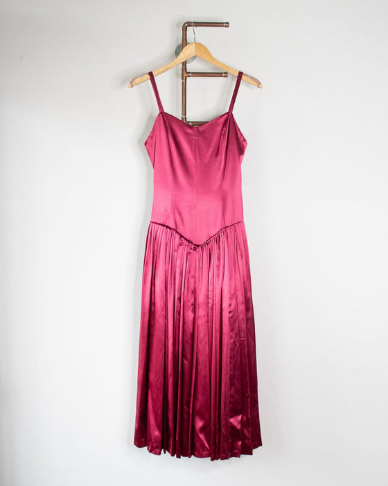 Vintage Satin Tea Length Gown