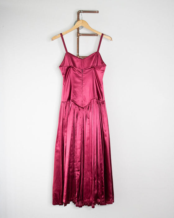 Vintage Satin Tea Length Gown