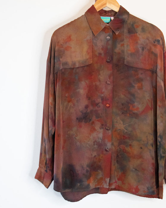 Hand-Dyed Silk Blouse