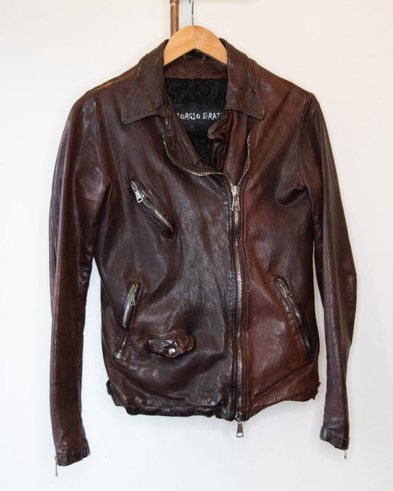 Leather Slim Moto Jacket