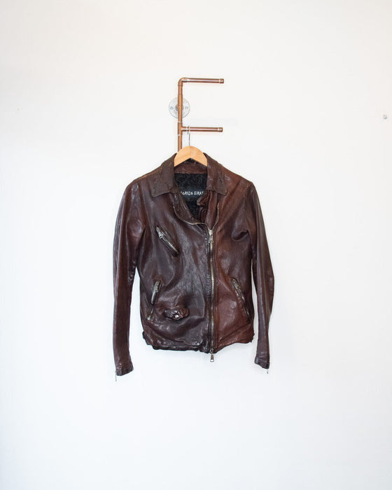 Leather Slim Moto Jacket