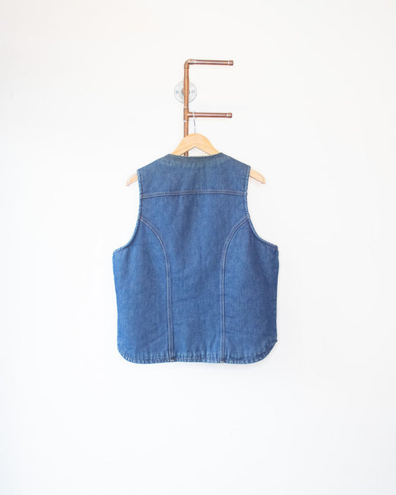 Shearling Lined Denim Vest