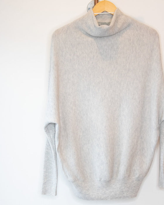 Wool Cashmere Ribbed Turtleneck