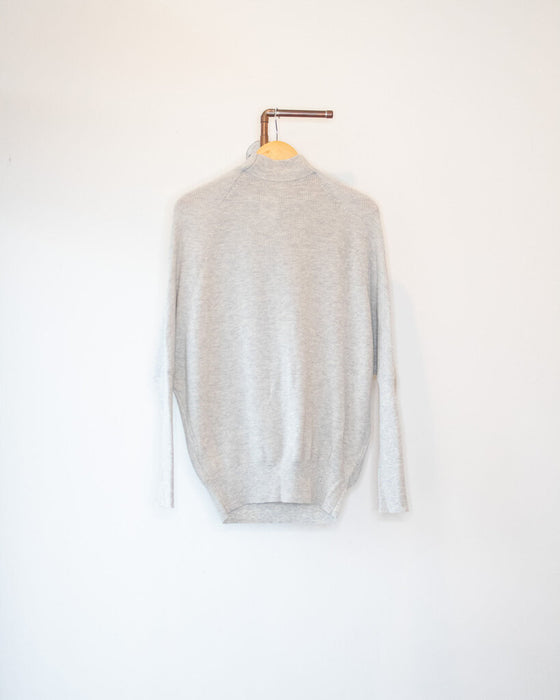 Wool Cashmere Ribbed Turtleneck