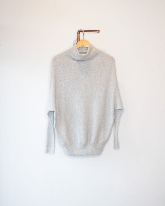 Wool Cashmere Ribbed Turtleneck